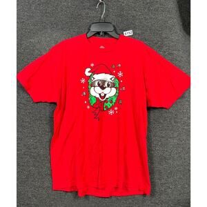 Buc-ees T Shirt It's Not About What's Under The Tree Size XL Red Short Sleeves